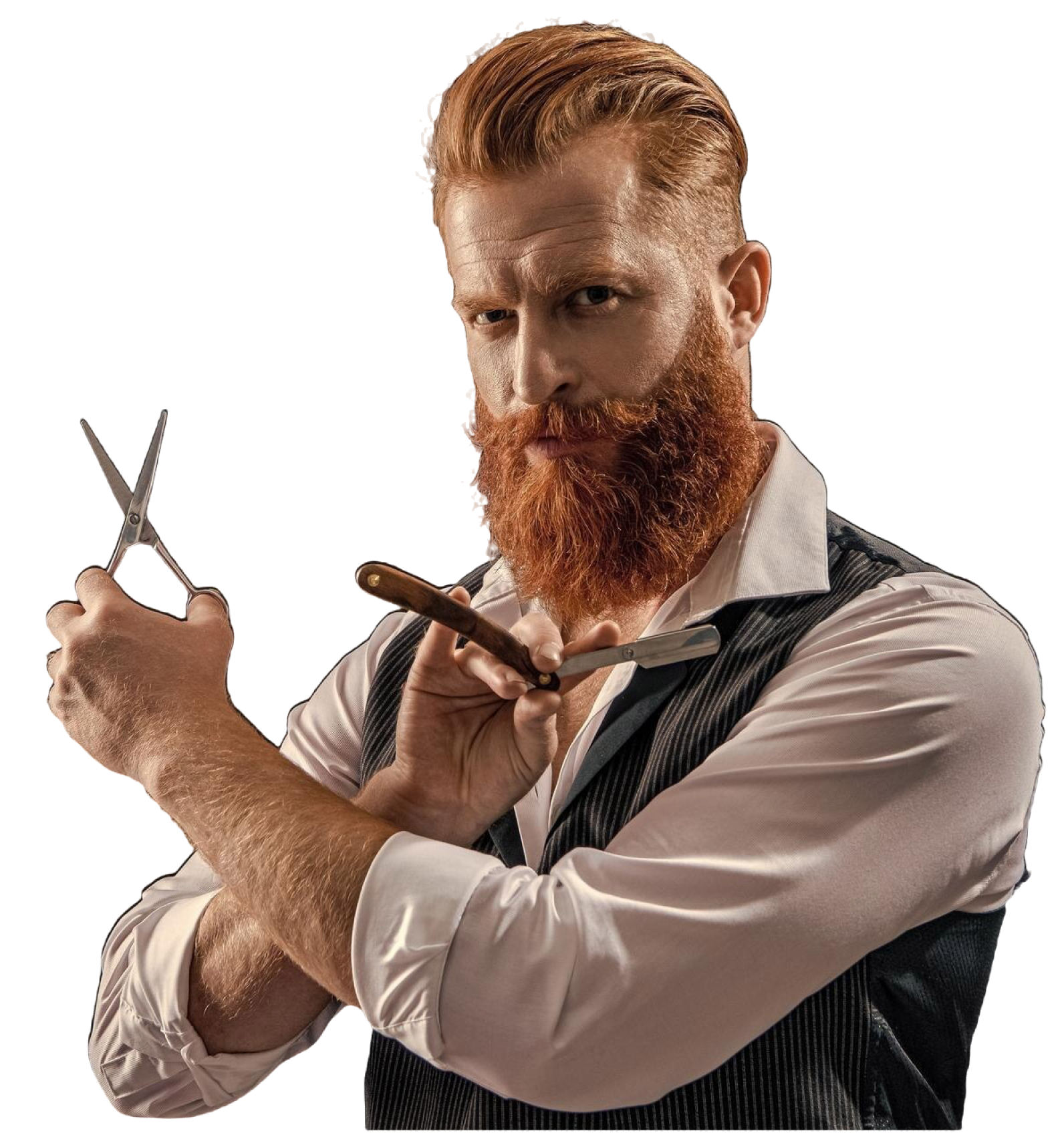 Man Holdinfg Scissor And Comb